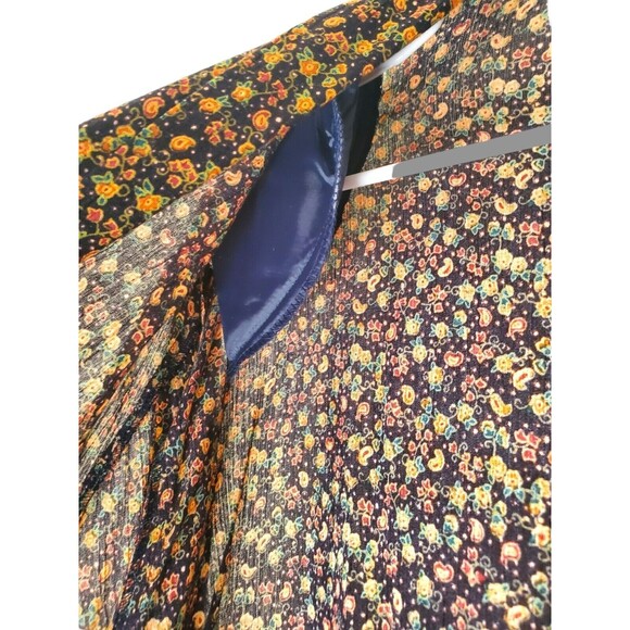 Vintage Collections Internationale Floral Print Open Front Layer Blouse Sz 2X - Picture 8 of 14